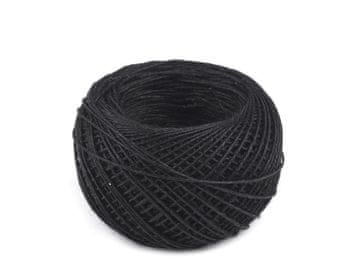 Lanena nit 50 m v plastičnem kovčku - črna (50 kosov)