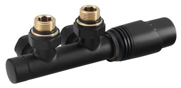 Bruckner WICHER Termostatski Povezovalni Paket, Črna Mat, 50mm Centralno Priključevanje