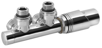 Bruckner WICHER Termostatski Priključni Set, Sredinski 50mm, Kromirana Obdelava