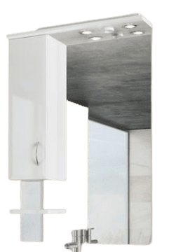 TBoss Ogledalo z omarico Classic 65 bela visoki sijaj