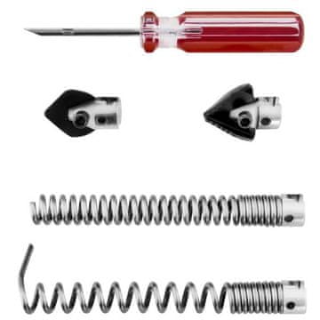 MSW Komplet dodatkov za odmaševalnik cevi premera 30–100 mm, 16 mm, MSW POWER DRAIN CLEAN 2.3E