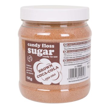 shumee Barvni rjavi bombažni sladkor z okusom Coca-Cole 1kg