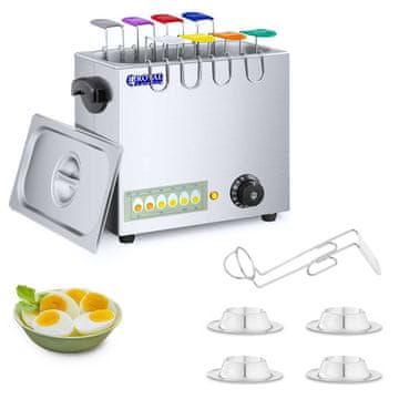Royal Catering Kuhalnik za jajca za kuhanje 8 jajc 2600 W 30 - 110 °C 4x stojalo