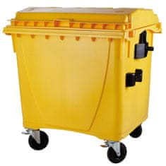 NEW Zabojnik za zbiranje komunalnih odpadkov in smeti ATESTY Europlast Avstrija - rumena 1100L