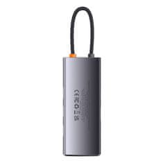 BASEUS Vozlišče 6v1 Baseus Metal Gleam Series, USB-C do 3x USB 3.0 + HDMI + USB-C PD + VGA
