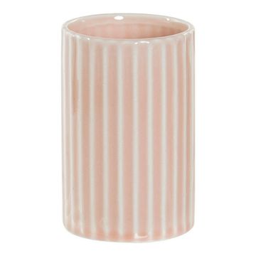 DKD Home Decor Držalo za zobne ščetke DKD Home Decor Pink Plastic Stoneware 7,2 x 7,2 x 11,5 cm