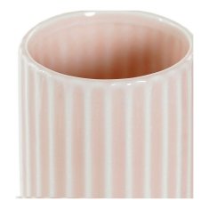 slomart držalo za zobno ščetko dkd home decor roza plastika gres 7,2 x 7,2 x 11,5 cm