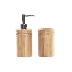 DKD Home Decor Kopalniški set DKD Home Decor Natural Bamboo 6,8 x 7,5 x 18 cm