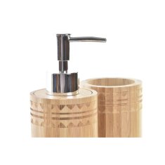 DKD Home Decor Kopalniški set DKD Home Decor Natural Bamboo 6,8 x 7,5 x 18 cm