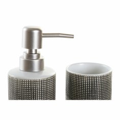 DKD Home Decor Kopalniški set DKD Home Decor PB-186028 Brown ABS Stoneware 6,5 x 6,5 x 17 cm (3 kosi)