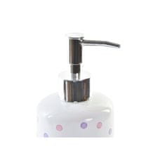 DKD Home Decor Kopalniški set DKD Home Decor White ABS Dolomite Polka dots 7 x 7 x 17,5 cm (2 enoti)