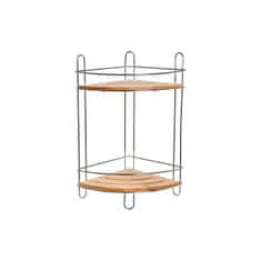 DKD Home Decor Kotne police DKD Home Decor Naravni bambus Kovinski krom iz nerjavečega jekla 2 polici 19,5 x 19,5 x 36,5 cm