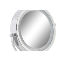 DKD Home Decor Povečevalno ogledalo z LED DKD Home Decor 21,5 x 13,5 x 32,5 cm srebrna kovina