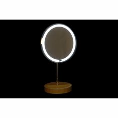 DKD Home Decor Povečevalno ogledalo z LED diodo DKD Home Decor Silver 20 x 14 x 34 cm