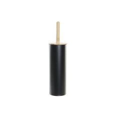 DKD Home Decor Toaletna ščetka DKD Home Decor Black Natural Metal Bamboo Scandi 10 x 10 x 38,5 cm