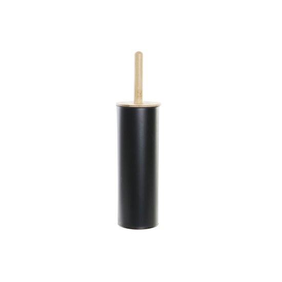 DKD Home Decor Toaletna ščetka DKD Home Decor Black Natural Metal Bamboo Scandi 10 x 10 x 38,5 cm
