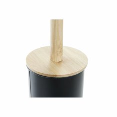 DKD Home Decor Toaletna ščetka DKD Home Decor Black Natural Metal Bamboo Scandi 10 x 10 x 38,5 cm