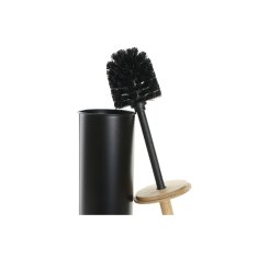 DKD Home Decor Toaletna ščetka DKD Home Decor Black Natural Metal Bamboo Scandi 10 x 10 x 38,5 cm