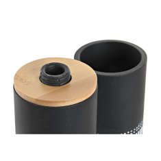 DKD Home Decor Kopalniški set DKD Home Decor Grey Natural Dark grey Resin Bamboo Oriental 7 x 7 x 18 cm