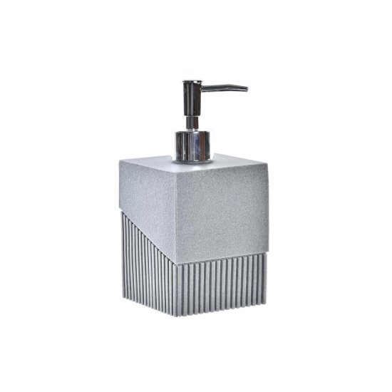 DKD Home Decor Dozator za milo DKD Home Decor Siva srebrna smola polipropilen