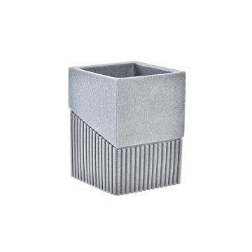 DKD Home Decor Držalo za zobne ščetke DKD Home Decor Grey Resin 7,6 x 7,6 x 10 cm
