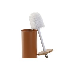 DKD Home Decor WC ščetka DKD Home Decor Grey Orange Metal Bamboo Modern (2 enoti)