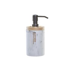 DKD Home Decor Dozirnik za milo DKD Home Decor Marmor Bela naravna smola Naravna guma Plastika