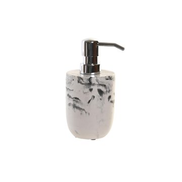 DKD Home Decor Dozator za milo DKD Home Decor Črna cementna bela