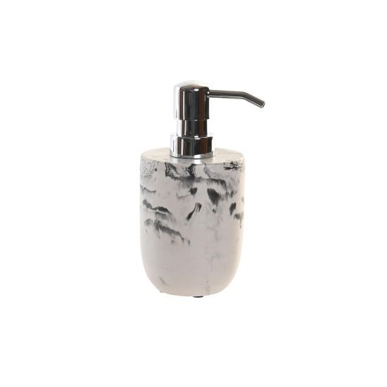 DKD Home Decor Dozator za milo DKD Home Decor Črna cementna bela