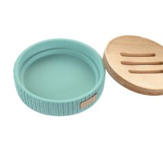 DKD Home Decor Posoda za milo DKD Home Decor 11 x 11 x 2,5 cm Cementno zelena