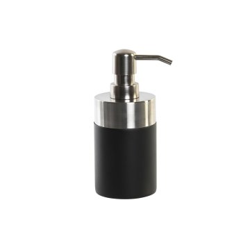 DKD Home Decor Dozator za milo DKD Home Decor Silver Black Nerjaveče jeklo Smola 7 x 7 x 17 cm