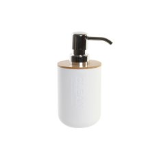 DKD Home Decor Dozator za milo DKD Home Decor 7 x 9 x 15,5 cm Naravni beli polipropilen