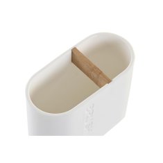 DKD Home Decor Držalo za zobne ščetke DKD Home Decor 11,5 x 5,5 x 10,5 cm Naravni beli polipropilen