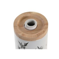 DKD Home Decor Dozator za milo DKD Home Decor 8 x 9 x 17,5 cm Črna bela kamenina