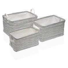 Versa Komplet košare Poliester (3 kosi) (25 x 22 x 35 cm)