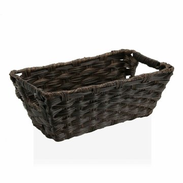 Versa Košara Versa z ročaji Temno rjava Polietilen Plastika 17 x 11,5 x 29 cm