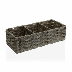 Versa Košara Versa Grey s 3 predali iz polietilena (15,2 x 10,2 x 35,6 cm)