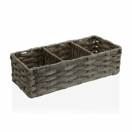 Versa Košara Versa Grey s 3 predali iz polietilena (15,2 x 10,2 x 35,6 cm)
