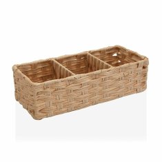Versa Košara Versa svetlo rjava 3 predali polietilen (15,2 x 10,2 x 35,6 cm)