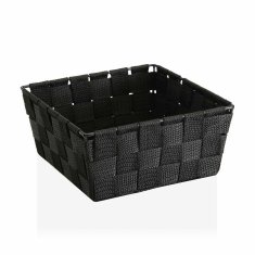 Versa Košarica Versa Black Textile (10 x 6 x 25 cm)