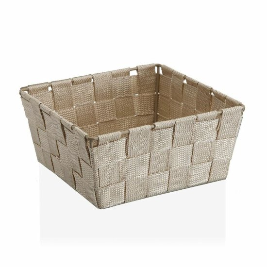 Versa Košarica Versa Beige Textile (10 x 6 x 25 cm)