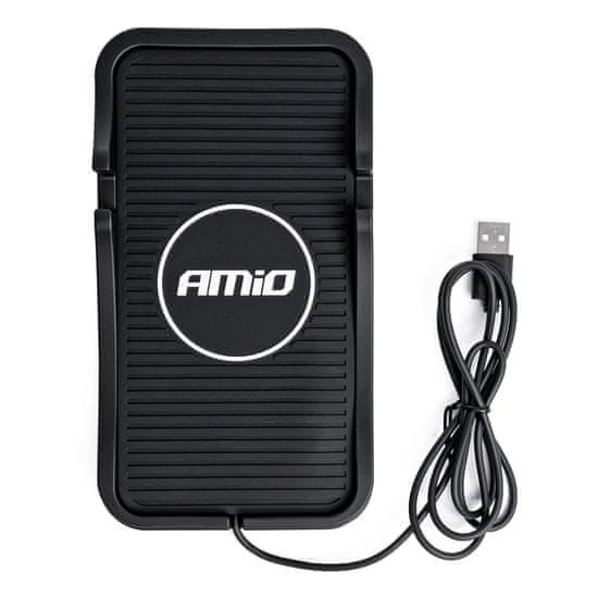 AMIO induktivni brezžični avtomobilski polnilec 15W amio-03145