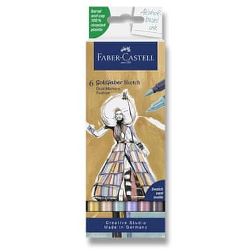 Faber-Castell Marker Goldfaber Sketch Dual Marker Fashion - komplet, 6 barv