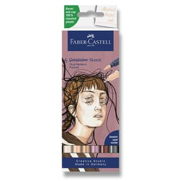 Faber-Castell Goldfaber Sketch Dual Marker Portrait - komplet, 6 barv