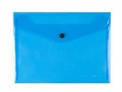 Q-Connect zložljiva torbica z gumbom - A5, 172 mic, modra, 1 kos