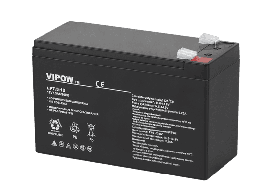 vipow gelska baterija vipow 12v 7,5ah