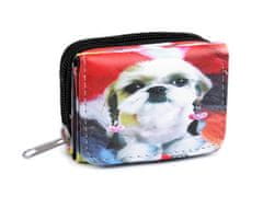 Mini denarnica 6,5x8,5 cm - večbarvni pes