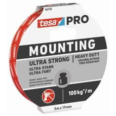 Tesa Montažni trak obojestransko lepljiva pena 66792, zelo debel, 5 m x 19 mm