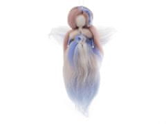 MaDe Ročno izdelan angel iz ovčjega flisa - svetlo modra