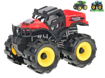 Terensko vozilo 14 cm na vztrajniku - mešanica barv (turkizna, zelena, rdeča)